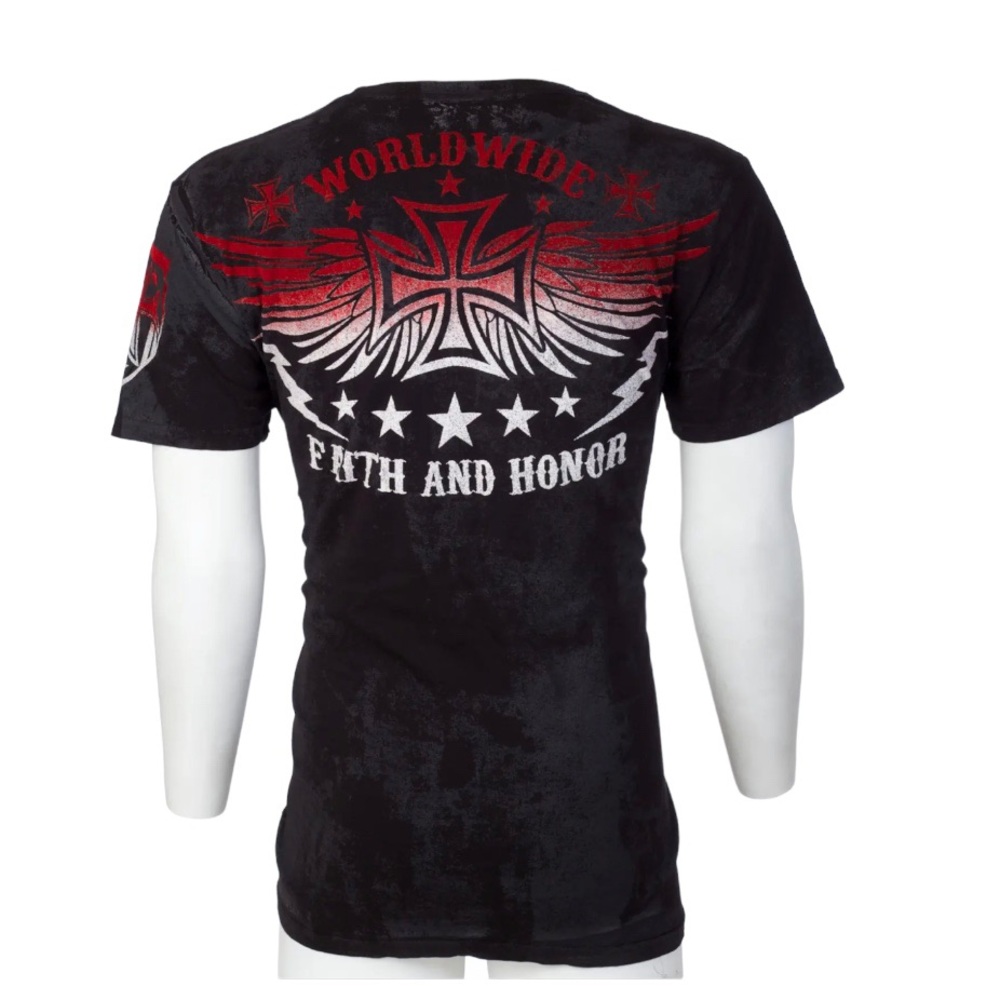 Archaic By Affliction Men's T-Shirt BLACK TIDE Skull Biker Black S-5XL - Picture 9 of 9